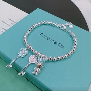 🌟 TIFFANY & CO. Retro 5mm Adjustable Silver Bracelet
